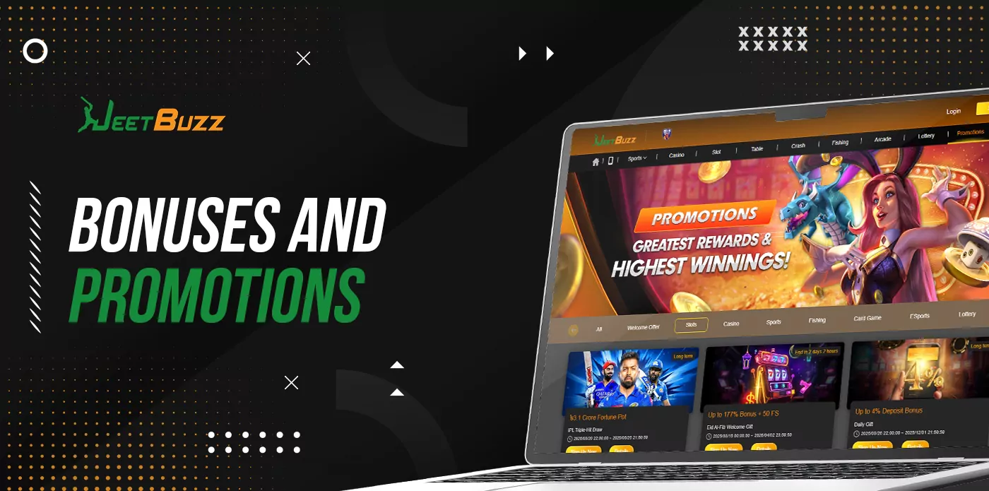 Bonuses and special offers for Jeetbuzz casino users