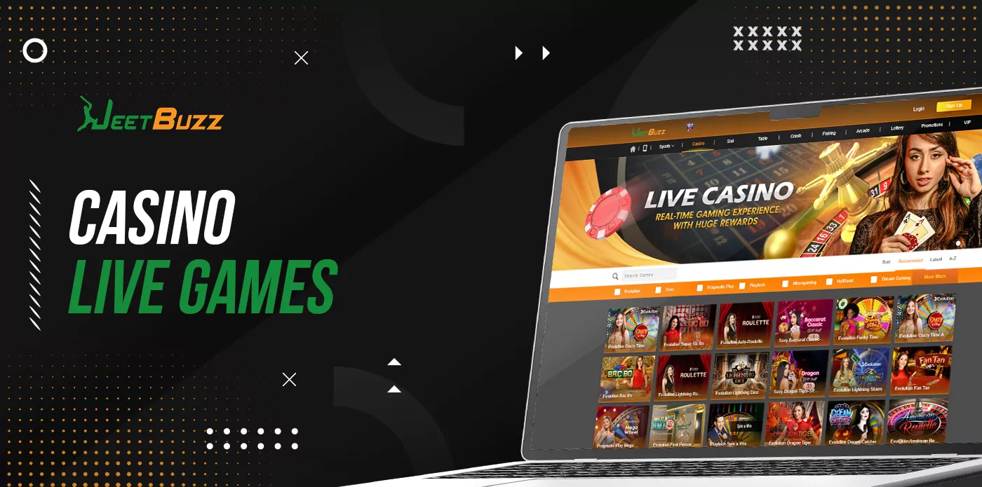 Live casino games available on Jeetbuzz Bangladesh
