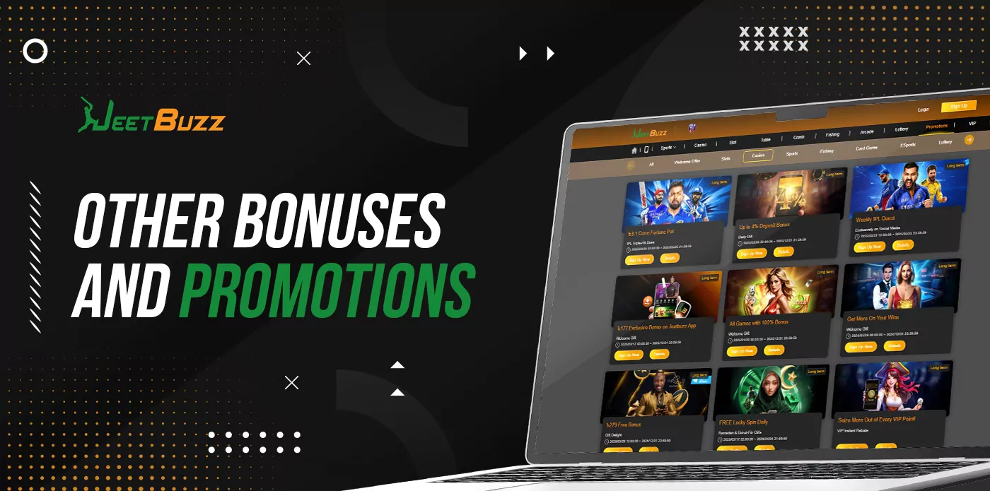 Various bonuses and promotions at Jeetbuzz 2025