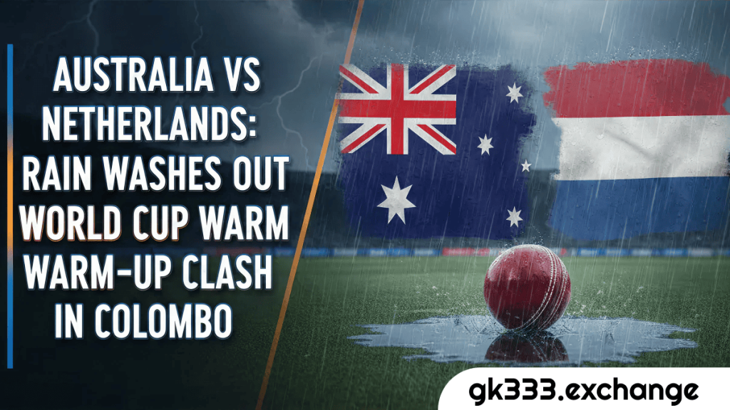 59Australia vs Netherlands Rain Washes Out World Cup Warm Up Clash in Colombo